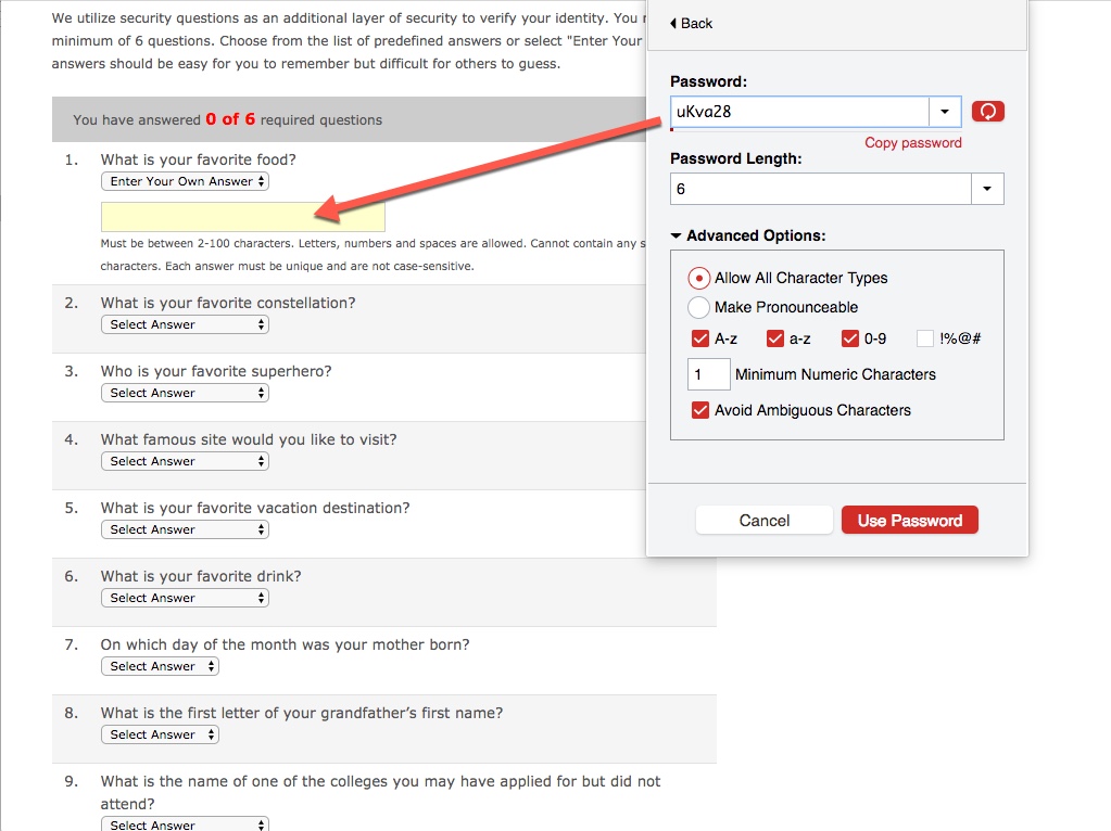 Security Question Silliness